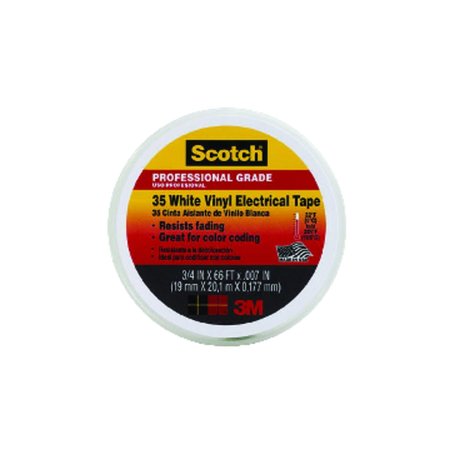 Scotch Scotch 3/4 in. W X 66 ft. L White Vinyl Electrical Tape 10828-DL-2W